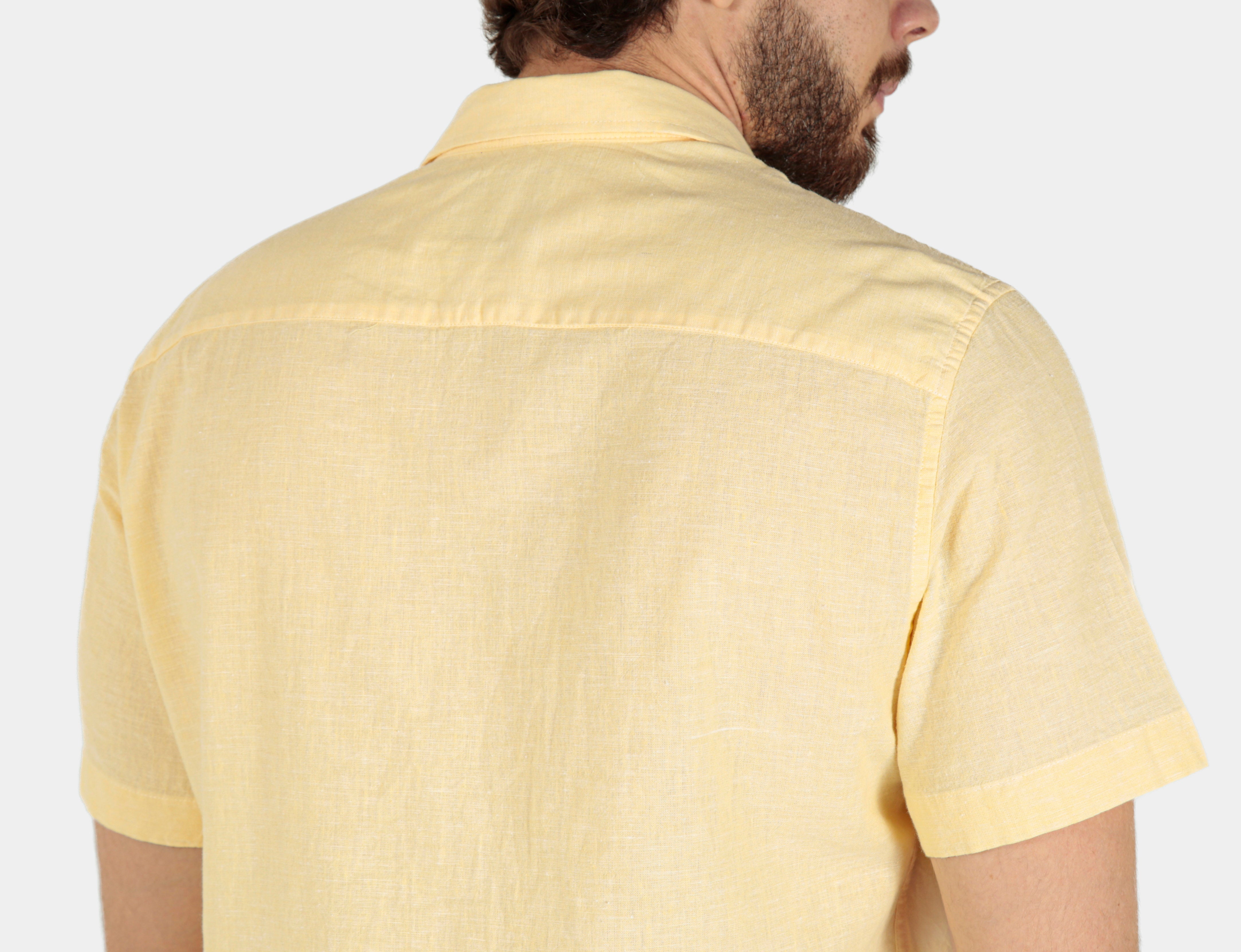 Camisa Manga Curta Slim Fit Linho Masculina Premium