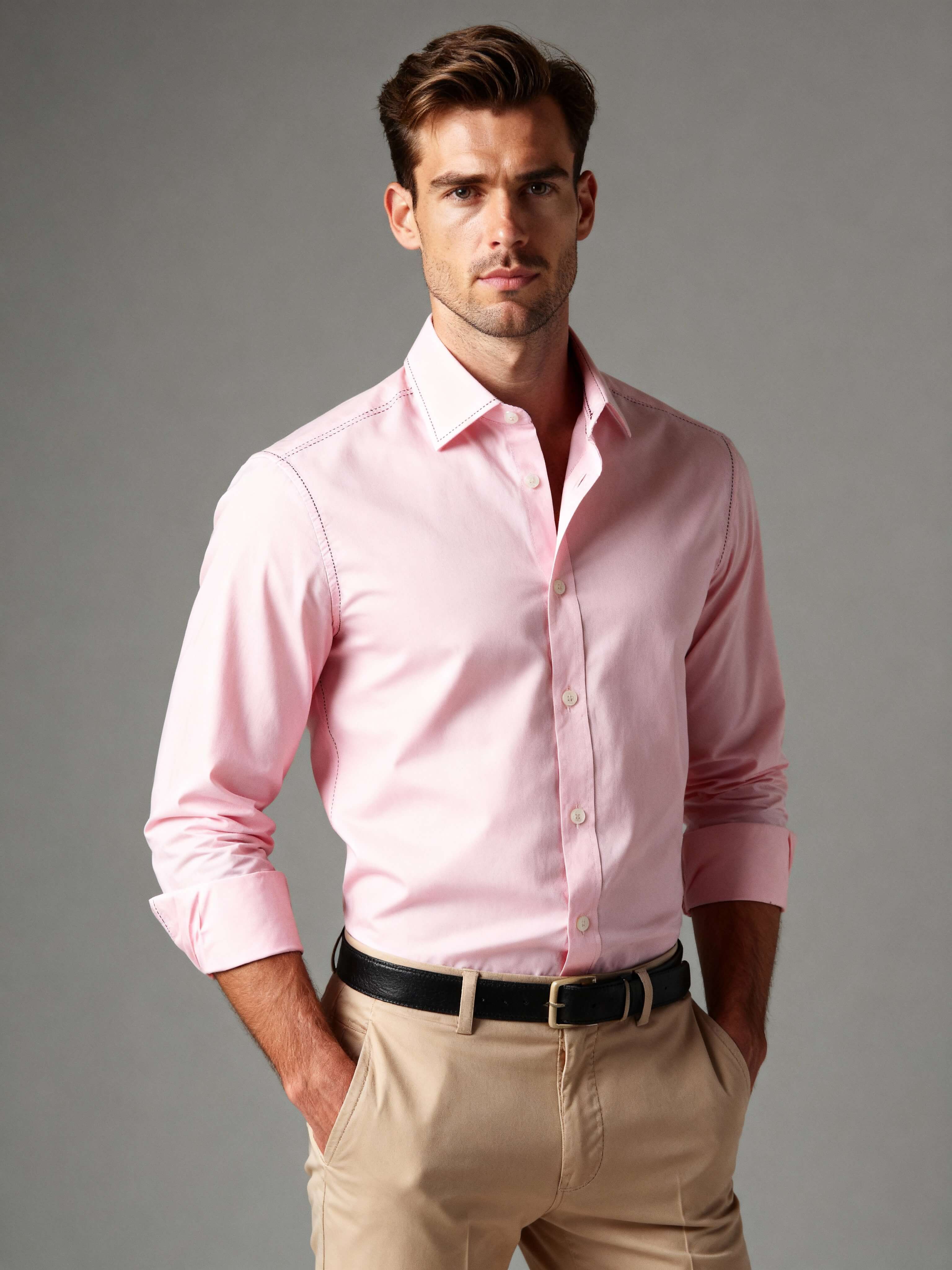 Camisa Masculina Manga Longa Social Slim Premium Passa Fácil