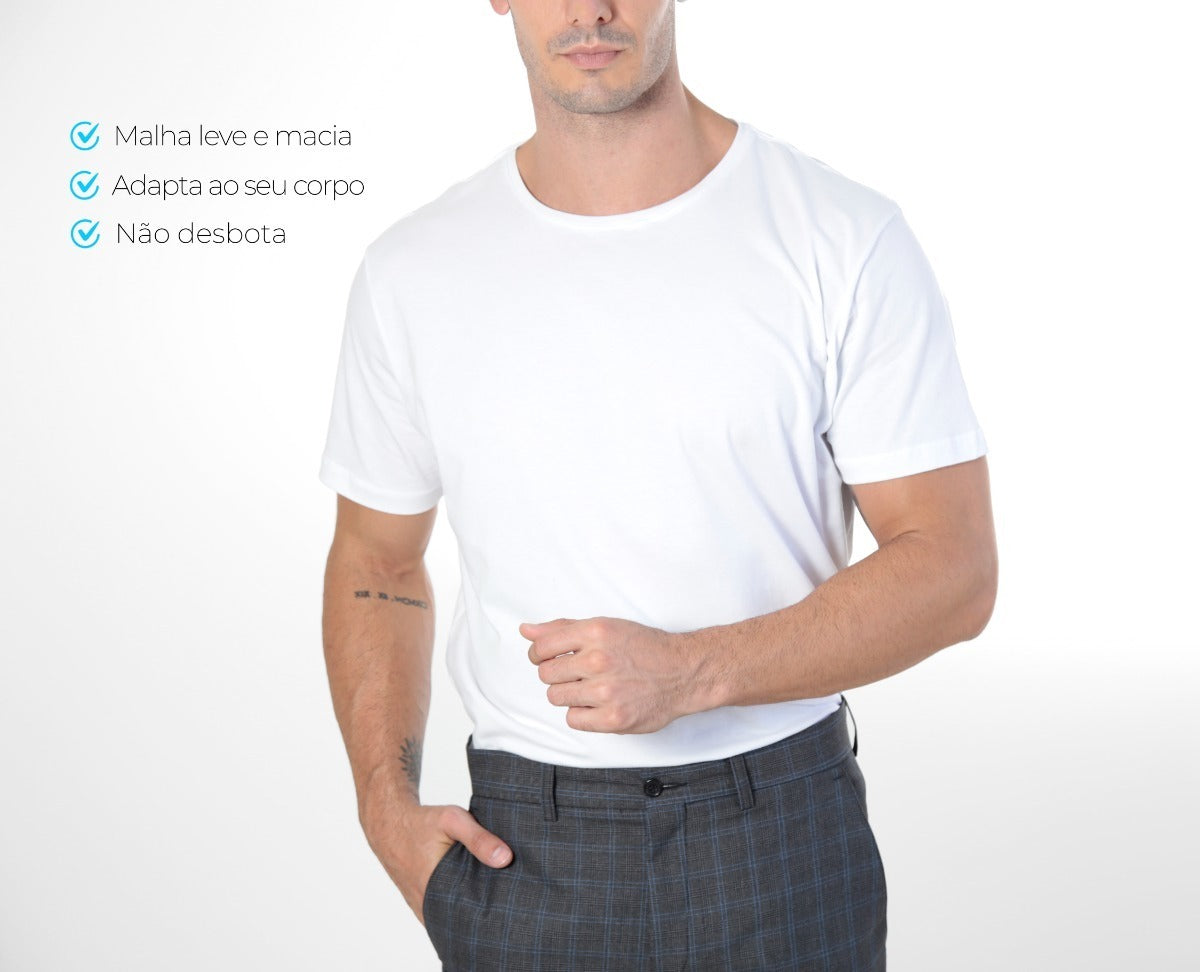 Camiseta Algodão Egípcio Premium Masculina Conforto e Qualidade