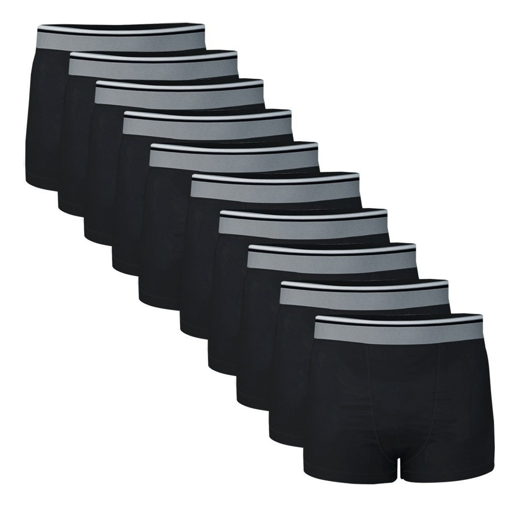 Kit 10 Cuecas Boxer Box Masculina Básica Premium 100% Algodão