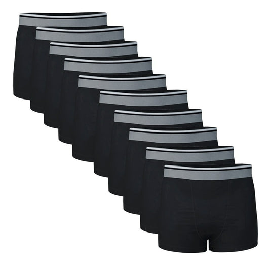 Kit 10 Cuecas Boxer Box Masculina Básica Premium 100% Algodão