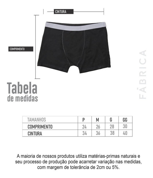 Kit 10 Cuecas Boxer Box Masculina Básica Premium 100% Algodão