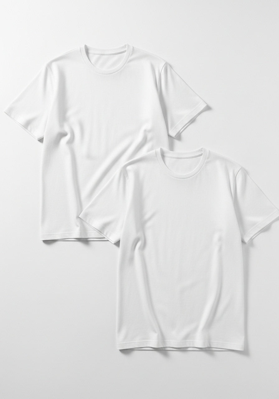 Kit 2 Camisetas Pima Premium – Algodão Peruano Macio e Durável