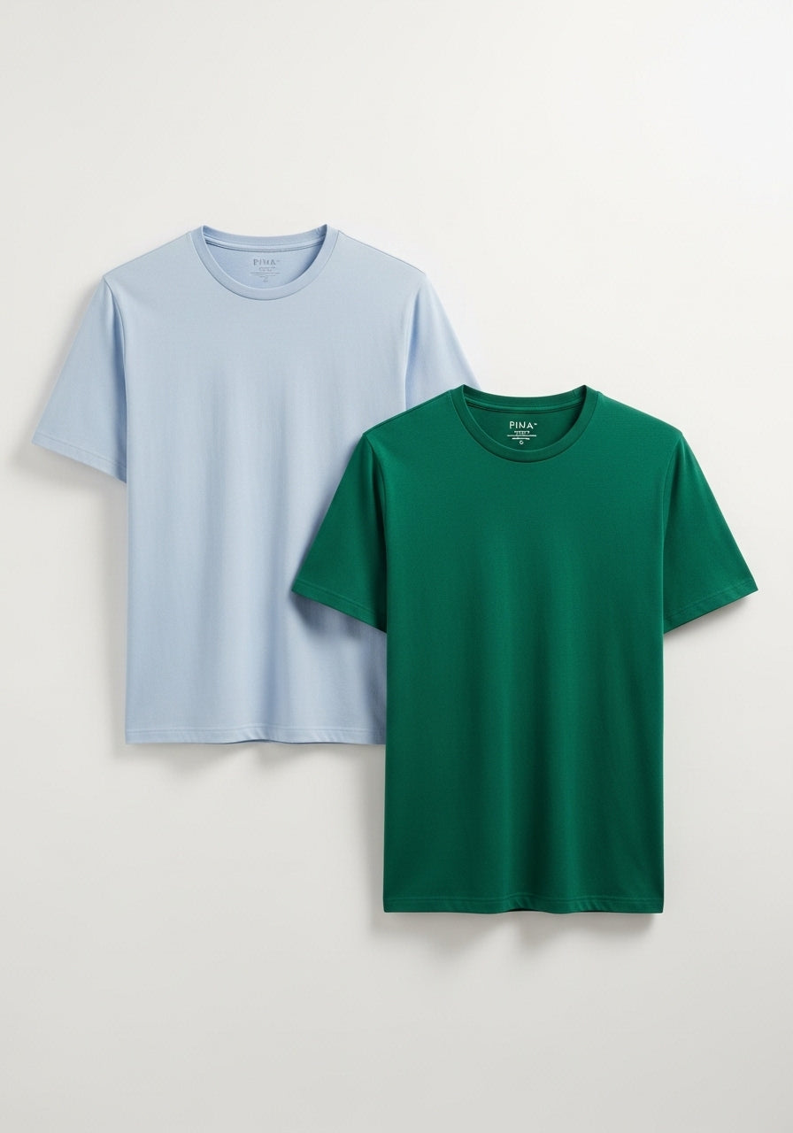 Kit 2 Camisetas Pima Premium – Algodão Peruano Macio e Durável