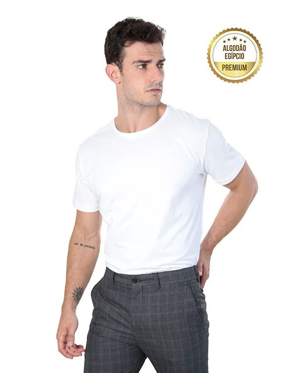 Camiseta Algodão Egípcio Premium Masculina Conforto e Qualidade