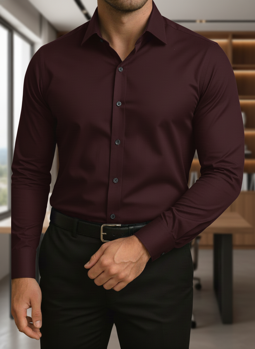 Camisa Social Masculina Manga Longa Gola Italiana Elegante Passa Fácil - Pronta Entrega